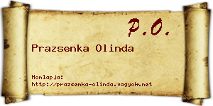 Prazsenka Olinda névjegykártya